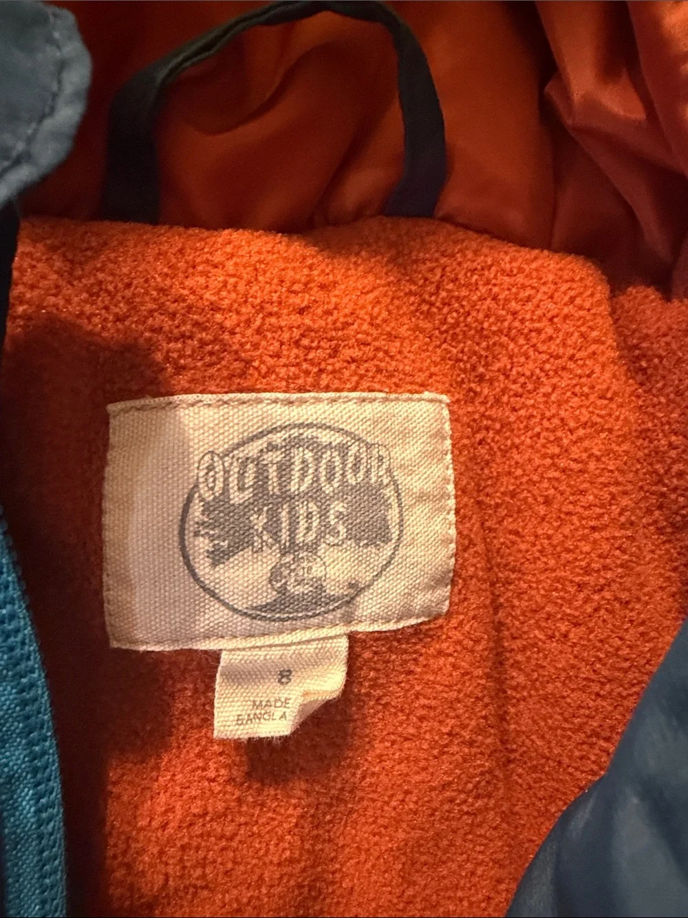 Navy and Orange Hooded Winter Jacket 8 (5240)